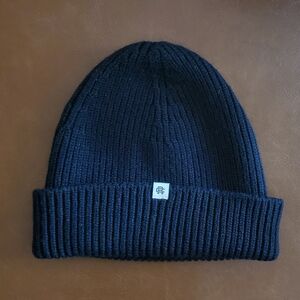 Reigning Champ Black Ribbed Knit Beanie